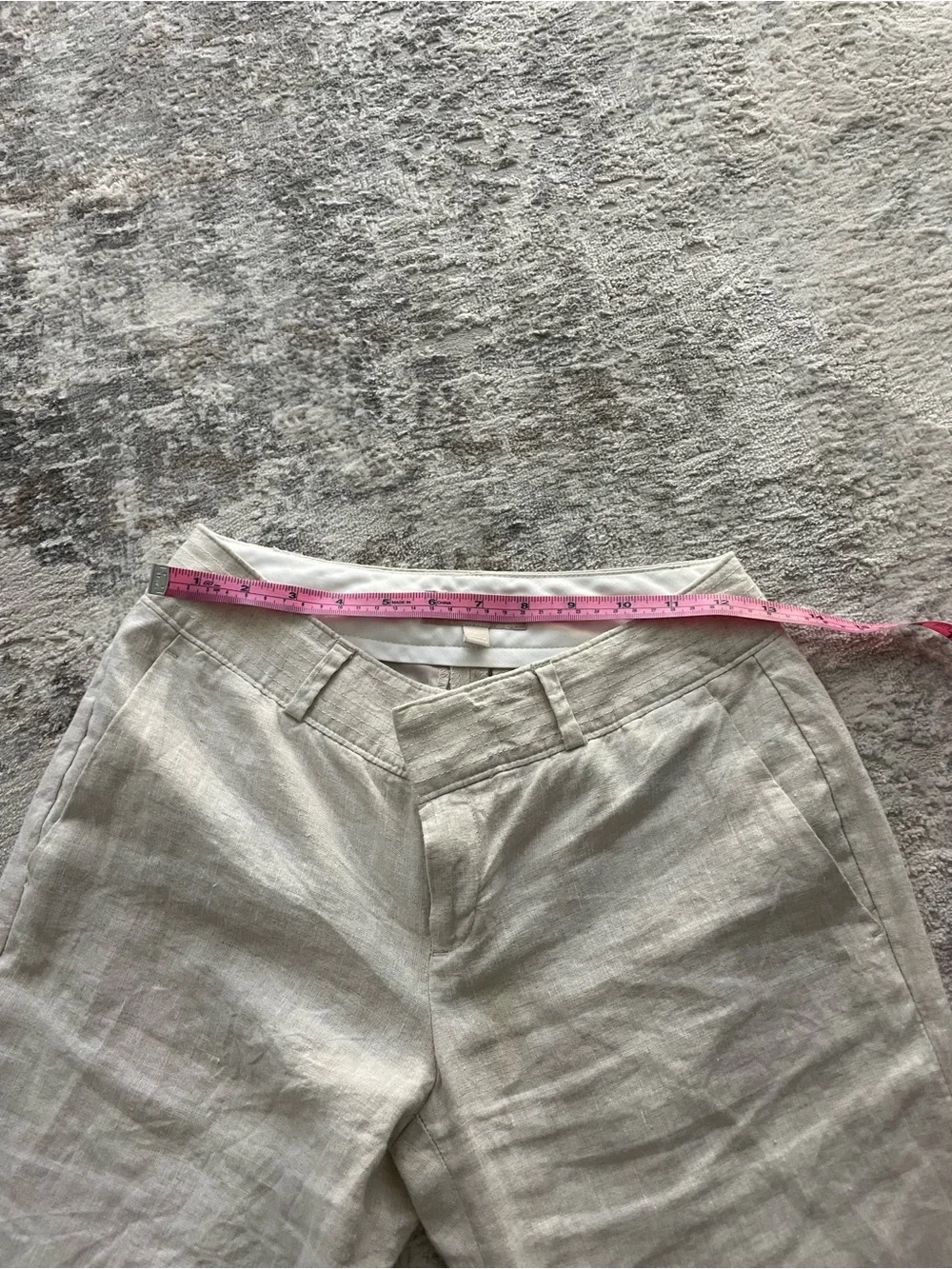 Banana Republic Linen Blend Wide-Leg Pants in Light Beige